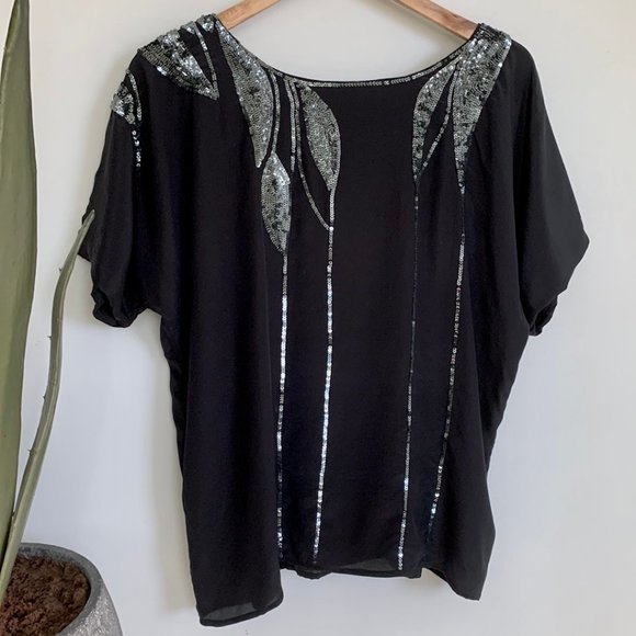 Love Sam Silk Crepe and Sequin dressy top - Picture 5 of 11